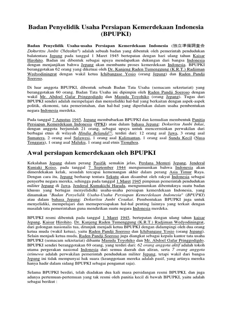 Mengapa Dalam Anggota Bpupki Terdapat Perwakilan Dari Orang Jepang