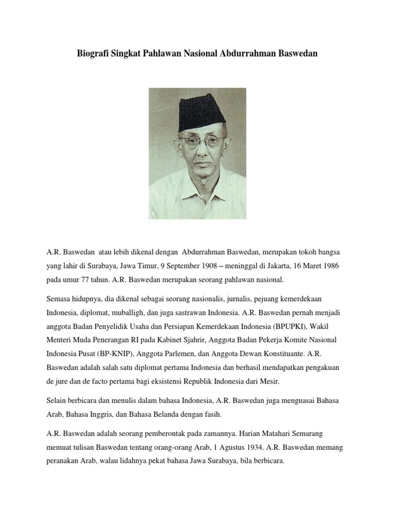 Contoh Biografi Pahlawan Nasional Dalam Bahasa Inggris