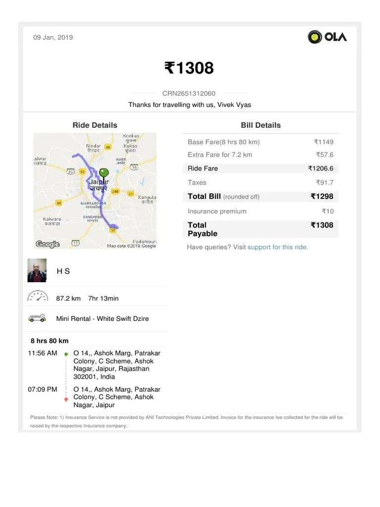 ola bill Invoice Services (Economics) Free 30day Trial Scribd