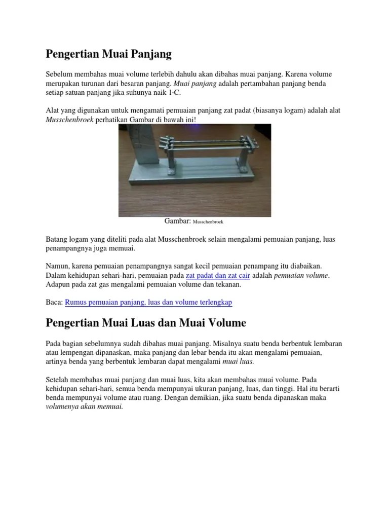 Pengertian Muai Panjang | PDF