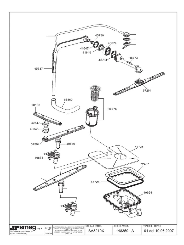 Smeg Dishwasher Parts List PDF