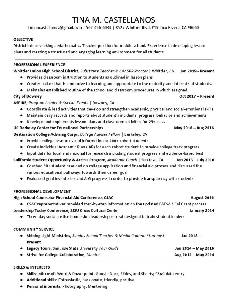 Resume Editable Condensed 1 PDF Lesson Plan School Counselor