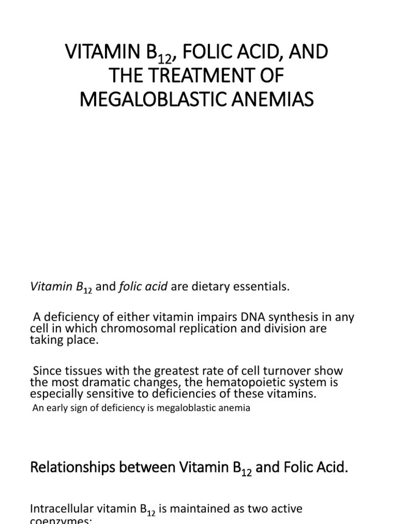 Vitamin b12, Folic Acid, and The PDF
