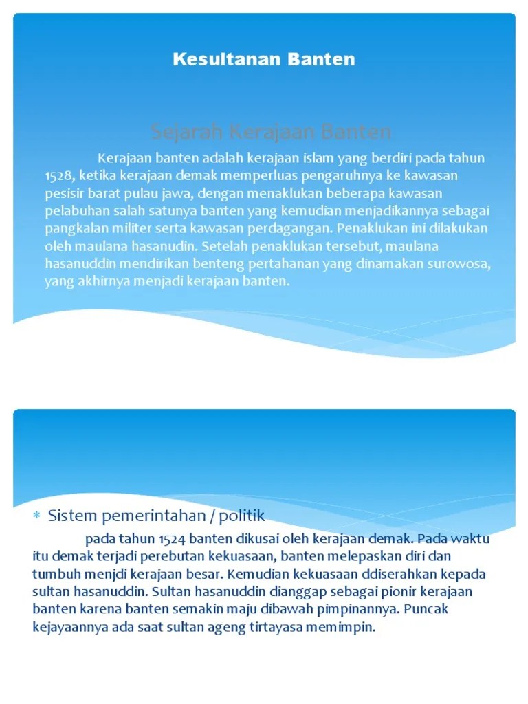 Kesultanan Banten | PDF