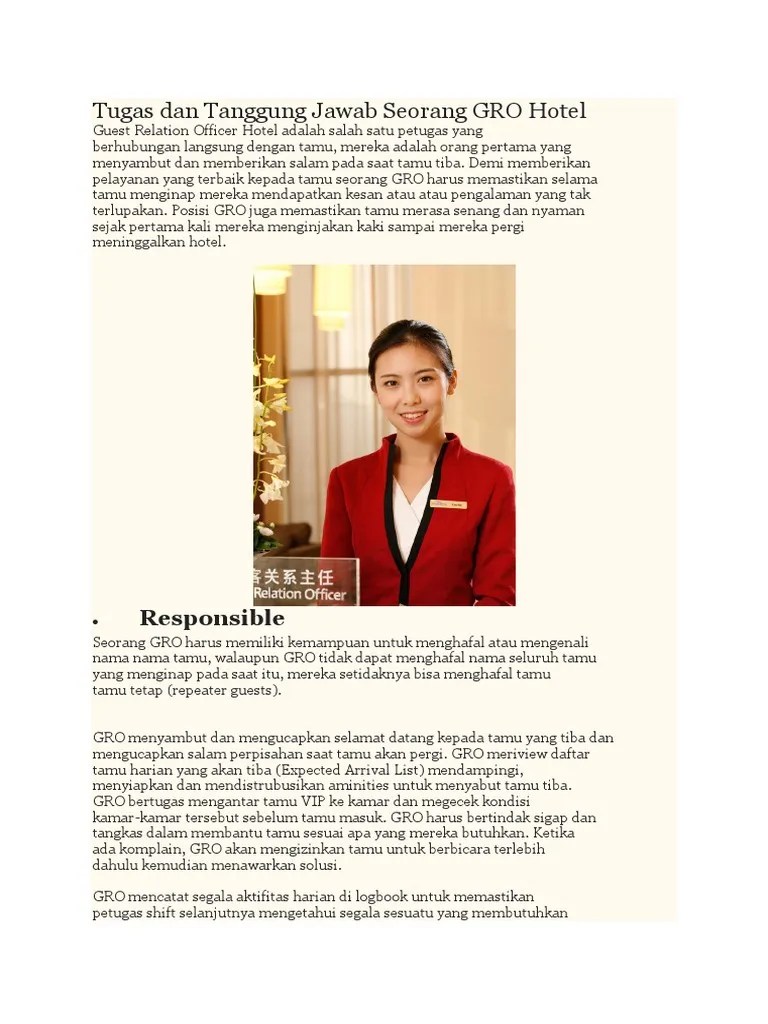 Tugas Dan Tanggung Jawab Sales Executive Hotel Belajar Soal