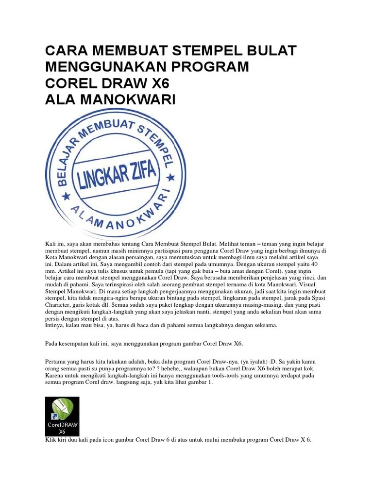 Buat Stempel Bulat | PDF