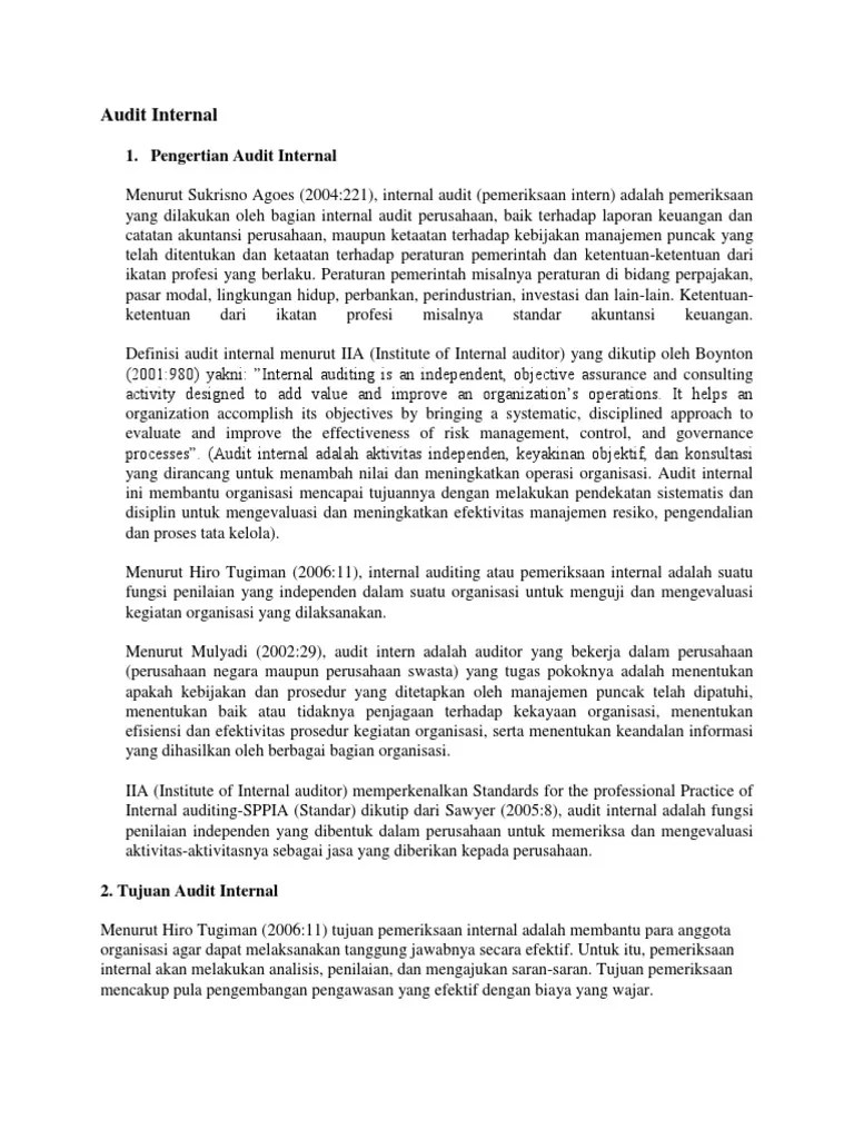 Materi Audit Internal | PDF