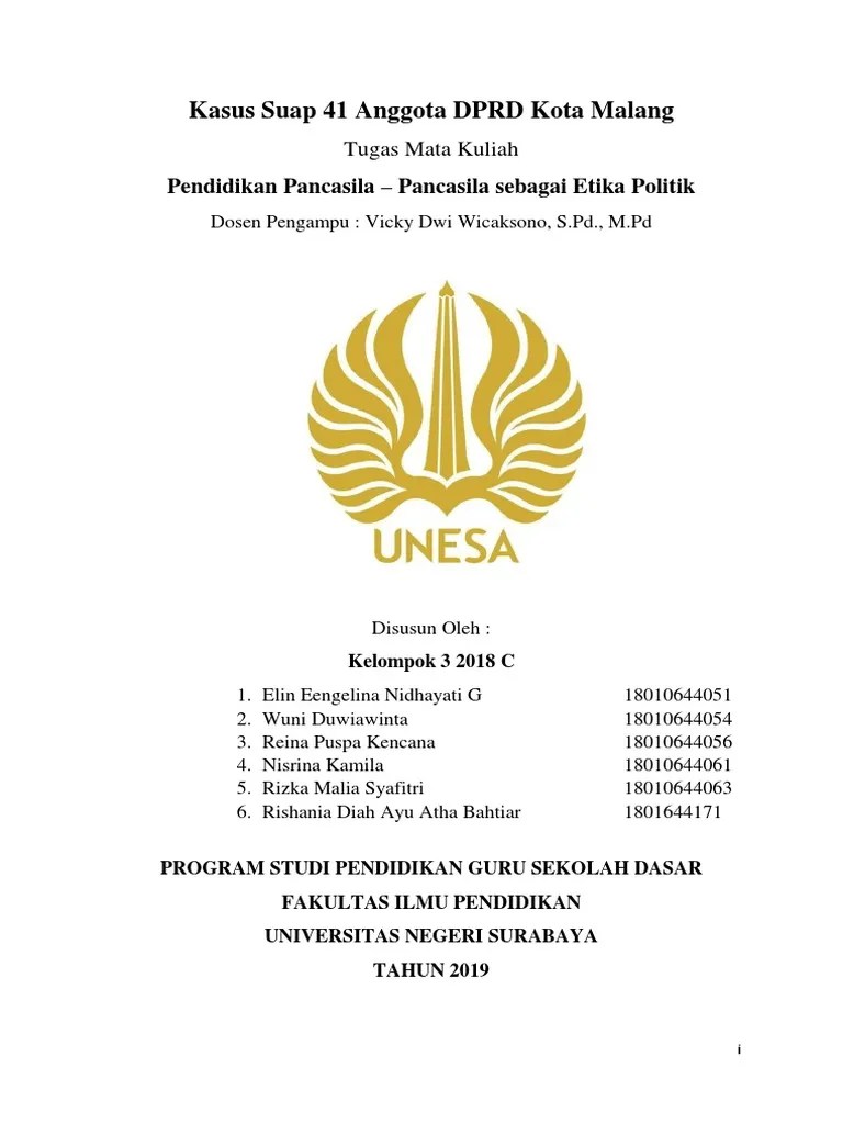 Kasus Suap 41 Anggota DPRD Kota Malang | PDF