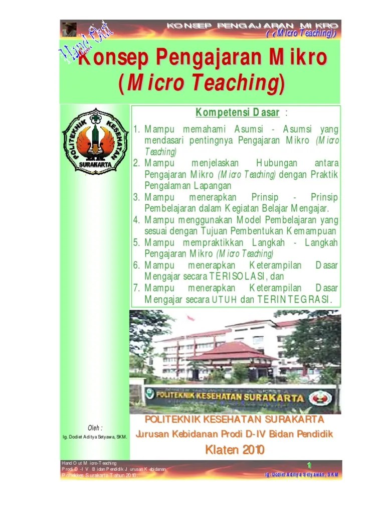 Konsep Dasar MicroTeaching
