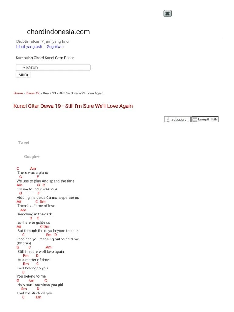 Chord Risalah Hati Asli Chordtela
