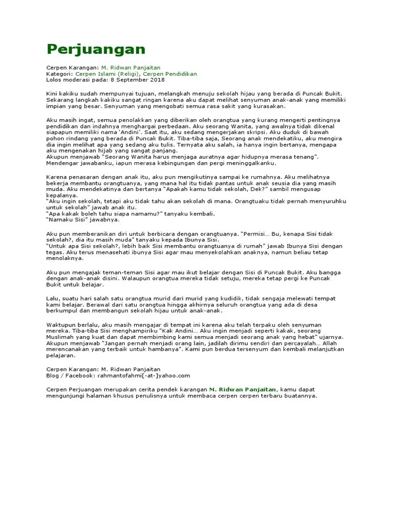 Cerpen Perjuangan Pahlawan – Beinyu.com