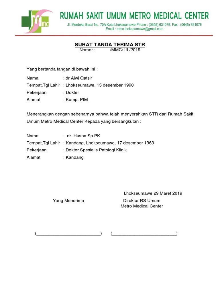 Surat Tanda Terima STR | PDF