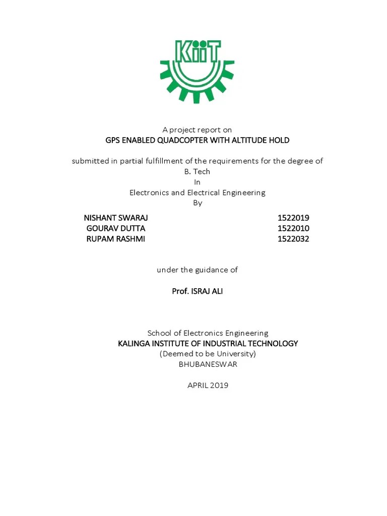 Quad Report PDF PDF Electric Motor Quadcopter