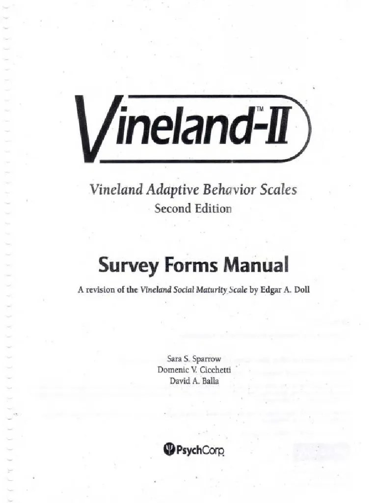 Manual Vineland II.pdf American Psychological Association