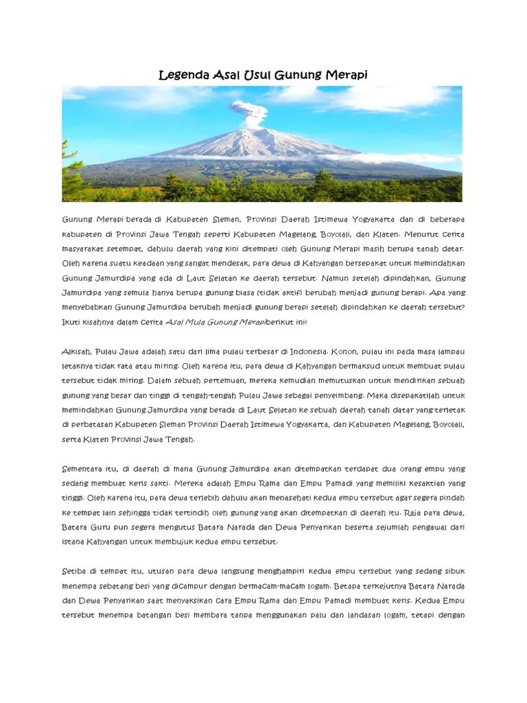 Sebuah Cerita Dongeng Tentang Asal Usul Suatu Tempat Sebuah Tempat