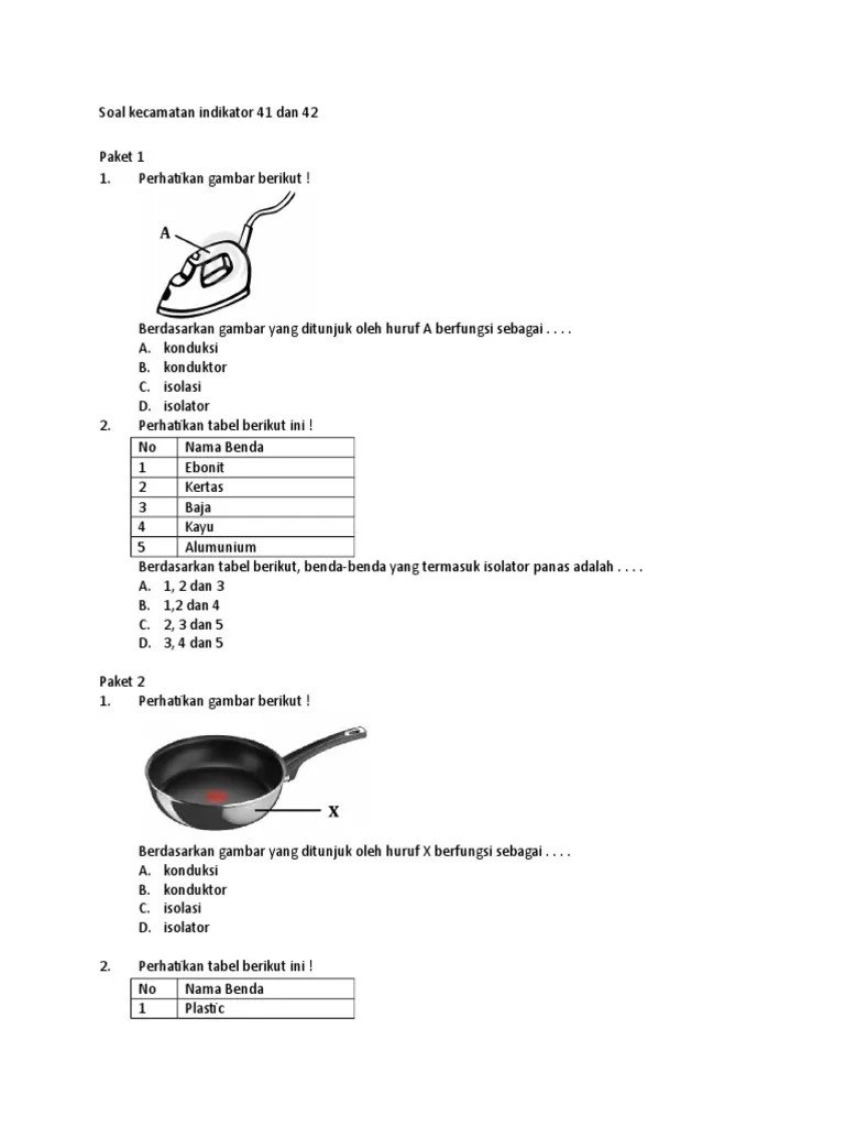 Soal Kecamatan IPA Indikator 41 Dan 42 | PDF