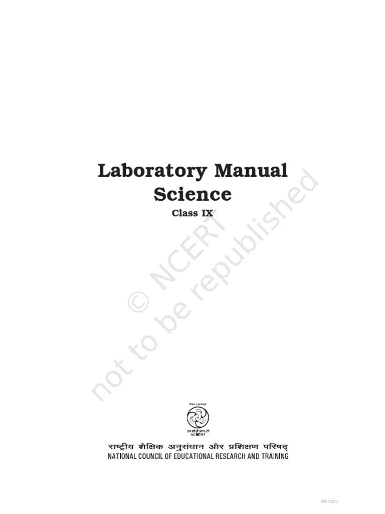 Laboratory Manual Science Class IX PDF Solution Experiment