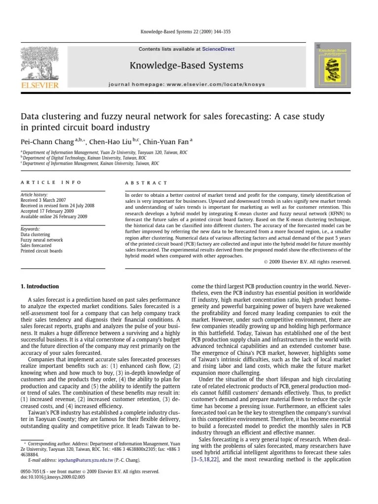 KnowledgeBased Systems PeiChann Chang, ChenHao Liu, ChinYuan Fan