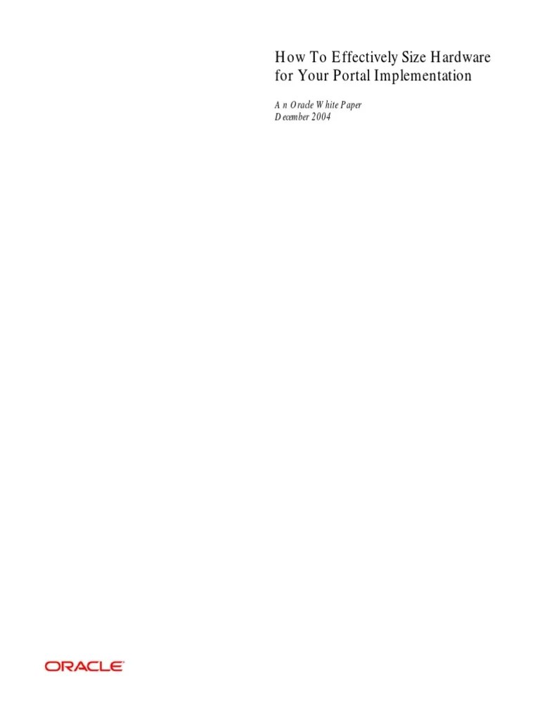 How To Effectively Size Hardware For Your Portal Implementation PDF Cache