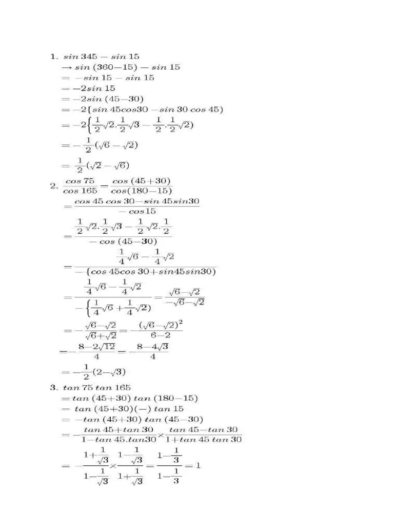 Mat Minat Trigonometri | PDF