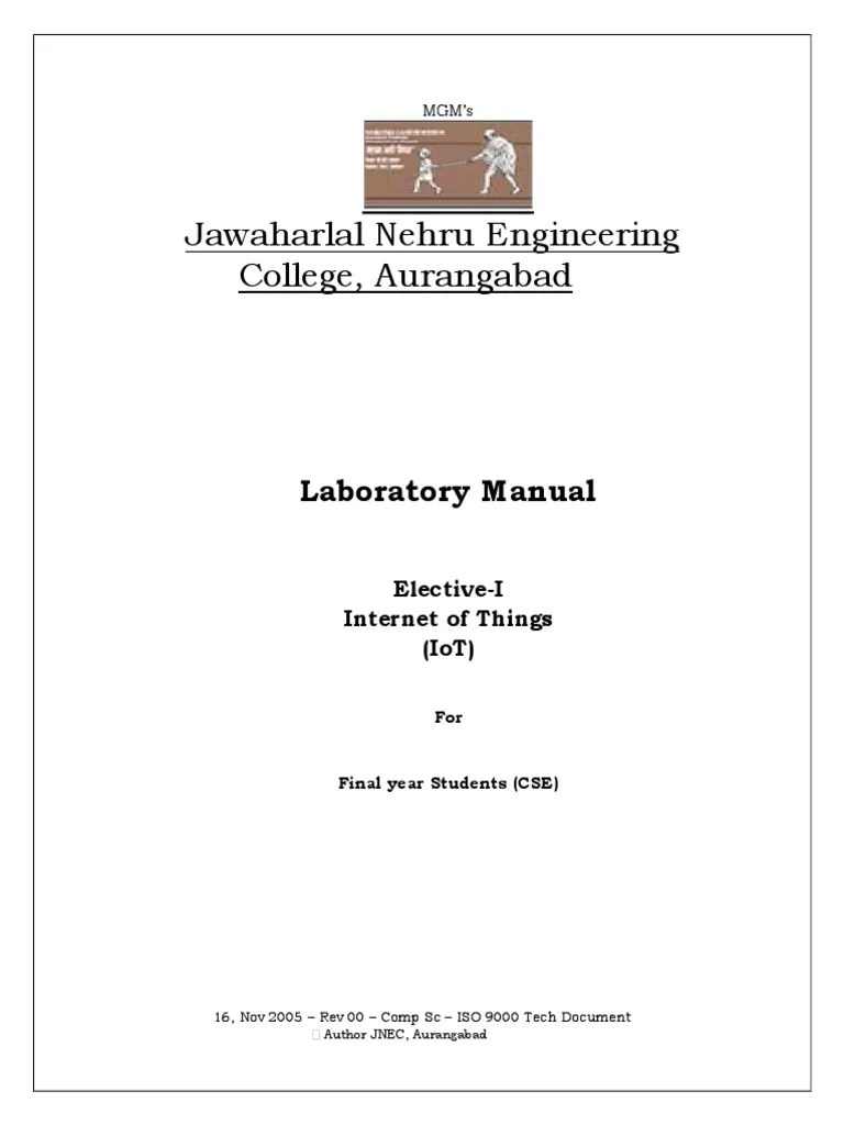 IoT Lab Manual Arduino Python (Programming Language)
