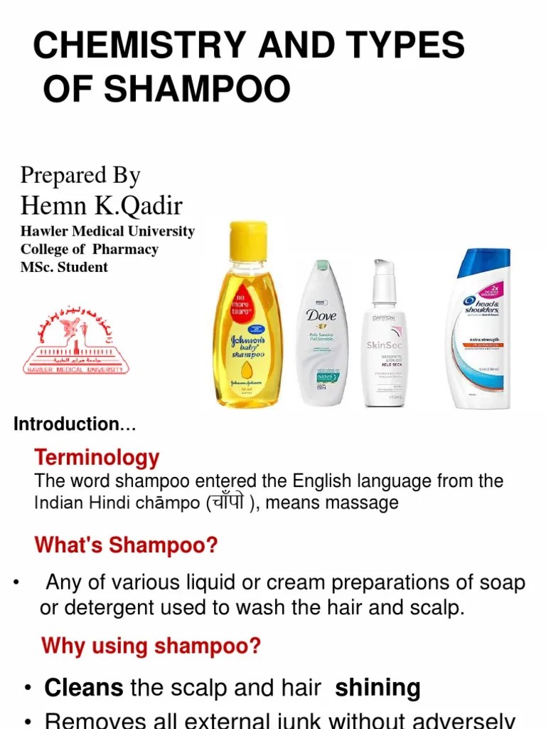 Chemistry of Shampoos Shampoo Surfactant