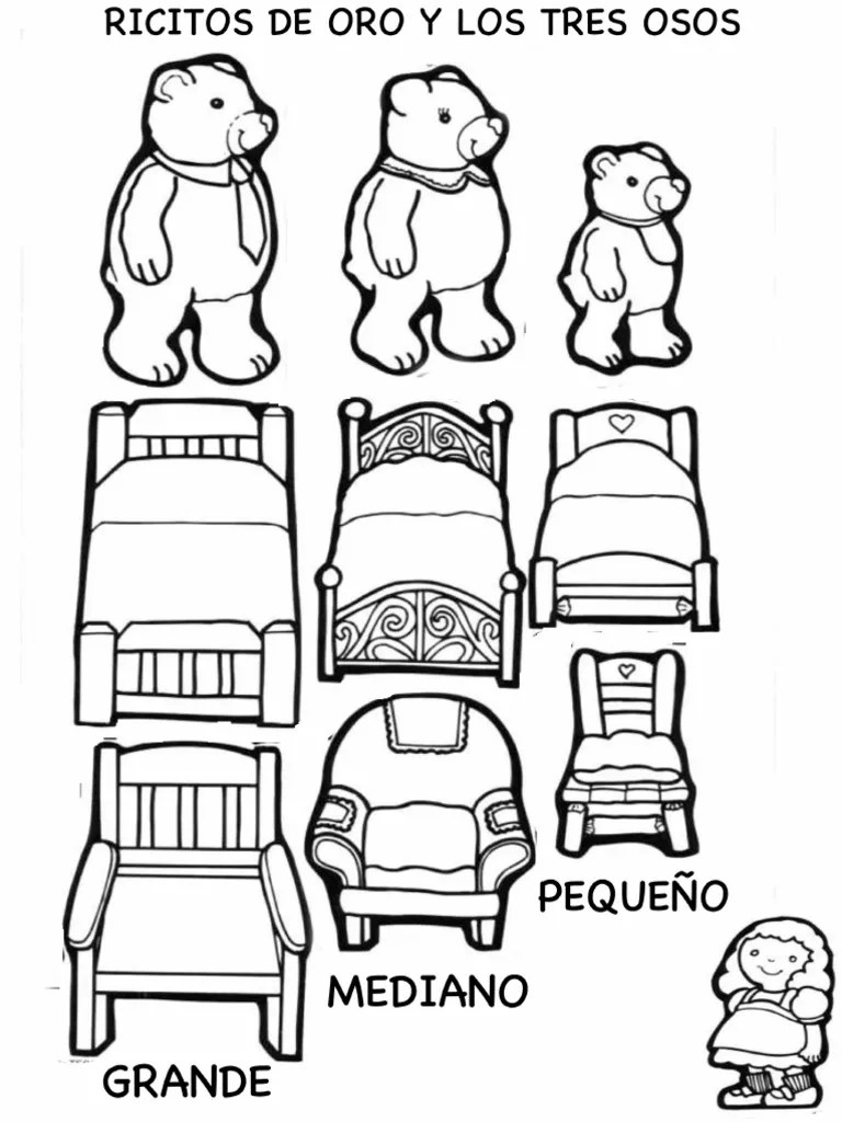 Ricitos de Oro para Colorear