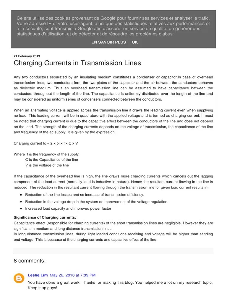 Electrical Interview Questions & Answers Charging Currents in