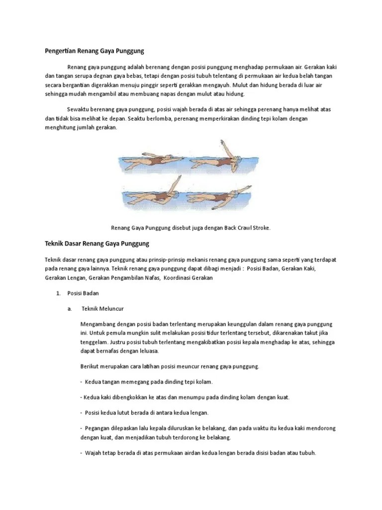 Renang Gaya Punggung | PDF