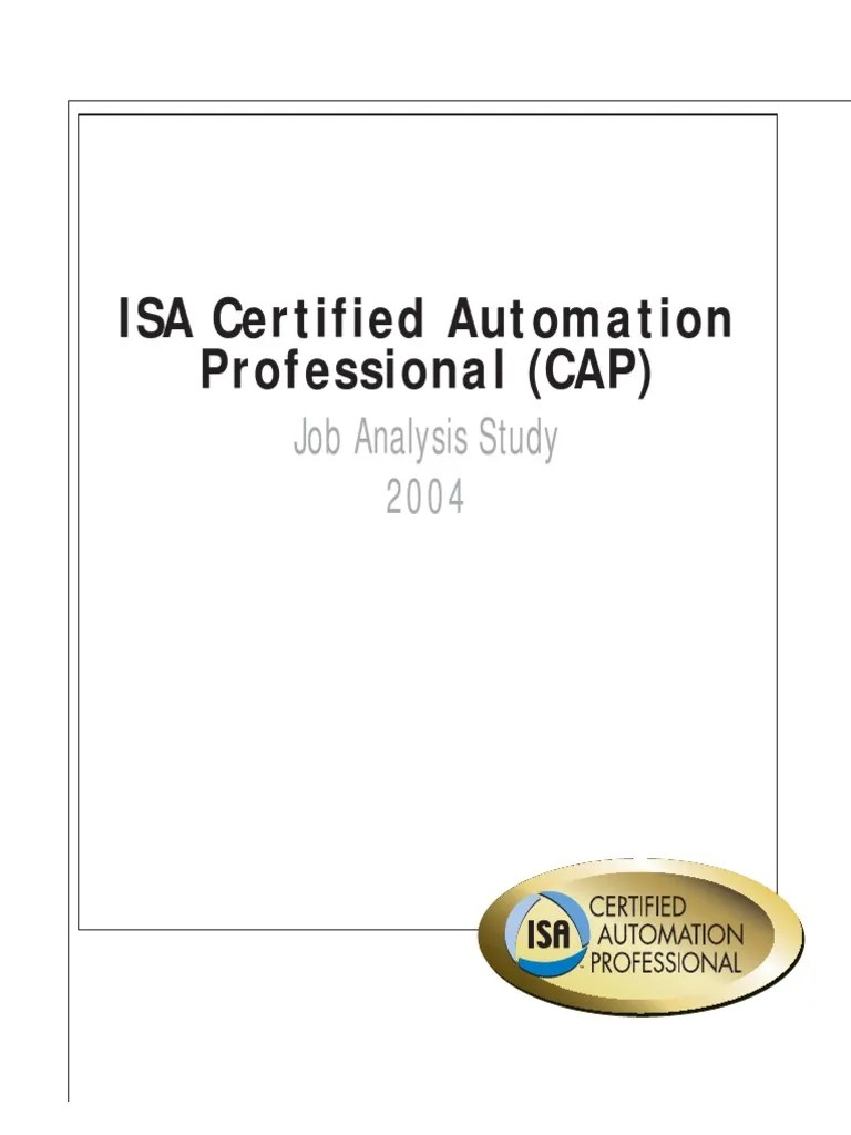 ISA Certified Automation Professional CAP PDF Test (Assessment