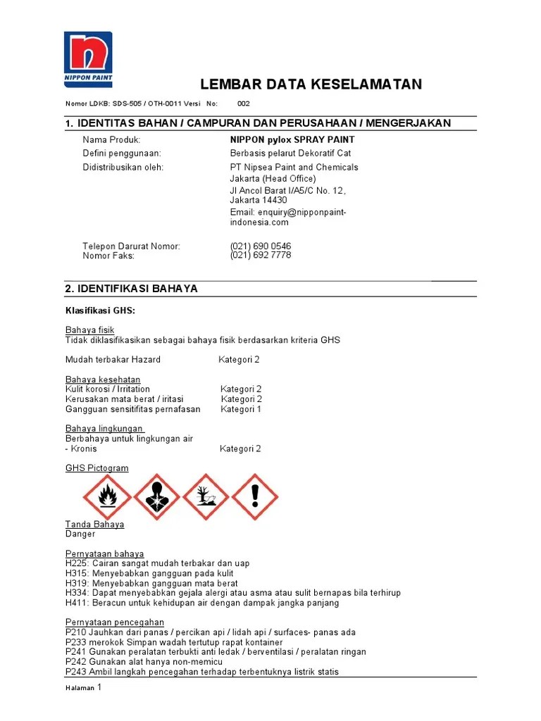 MSDS PYLOX