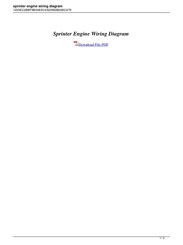 Engine Wiring Diagram | PDF | Mercedes Benz Sprinter | Dodge