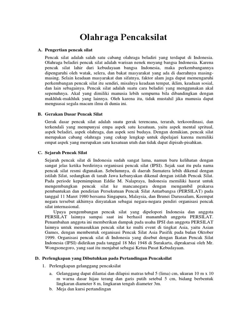 Kliping Tentang Pencak Silat – Penggambar