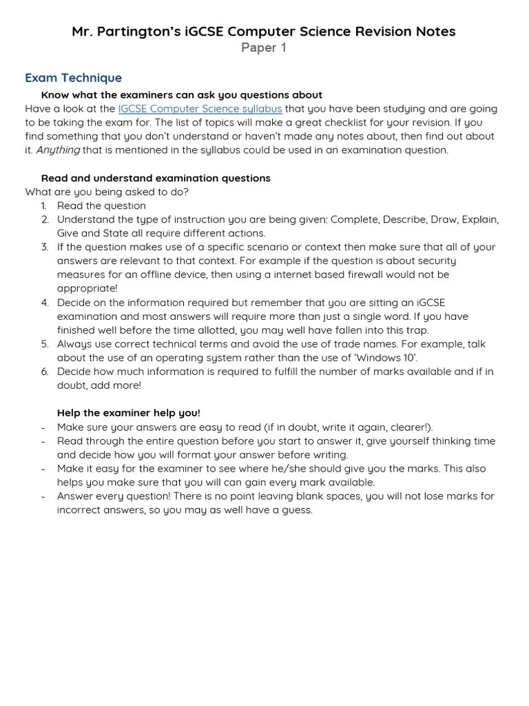 Co-ordinated Sciences – 0654 (2017-18) – IGCSE AID