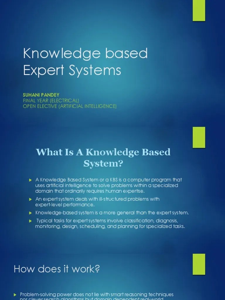 Knowledge Based Expert Systems PDF Expert Artificial Intelligence