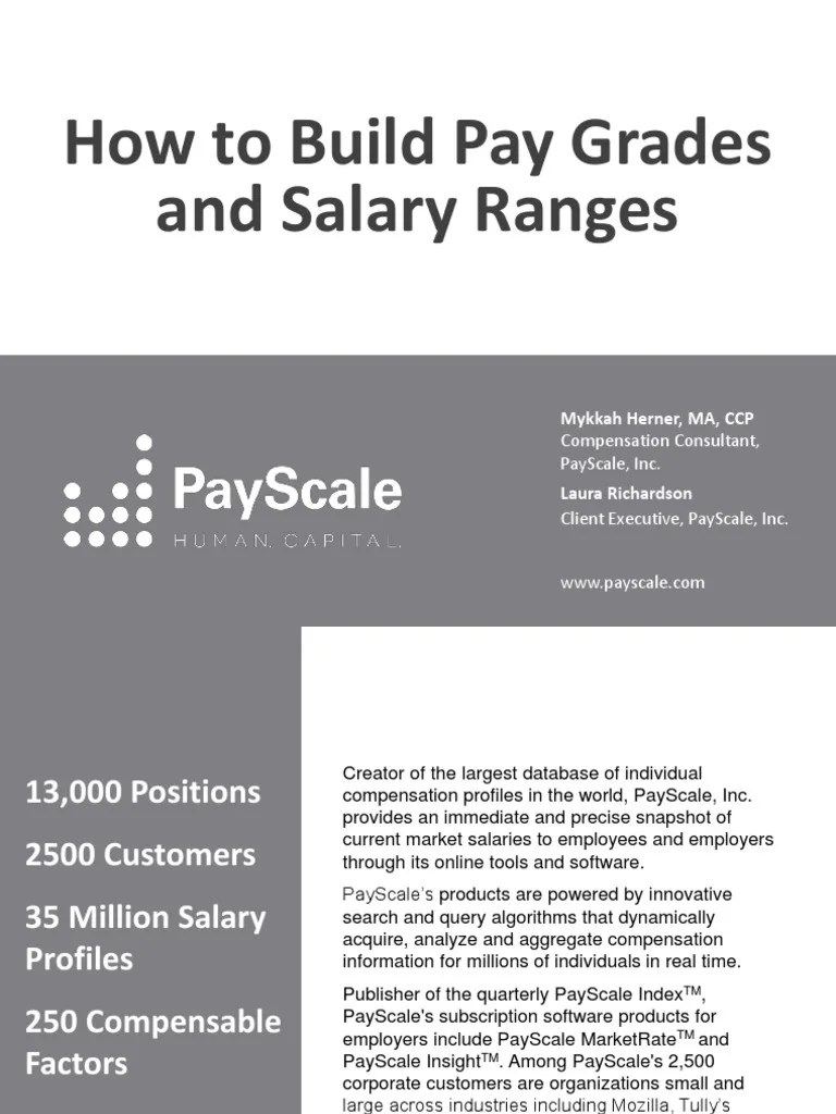 2013 How To Build Pay Grades and Salary Ranges 1 PDF Employment