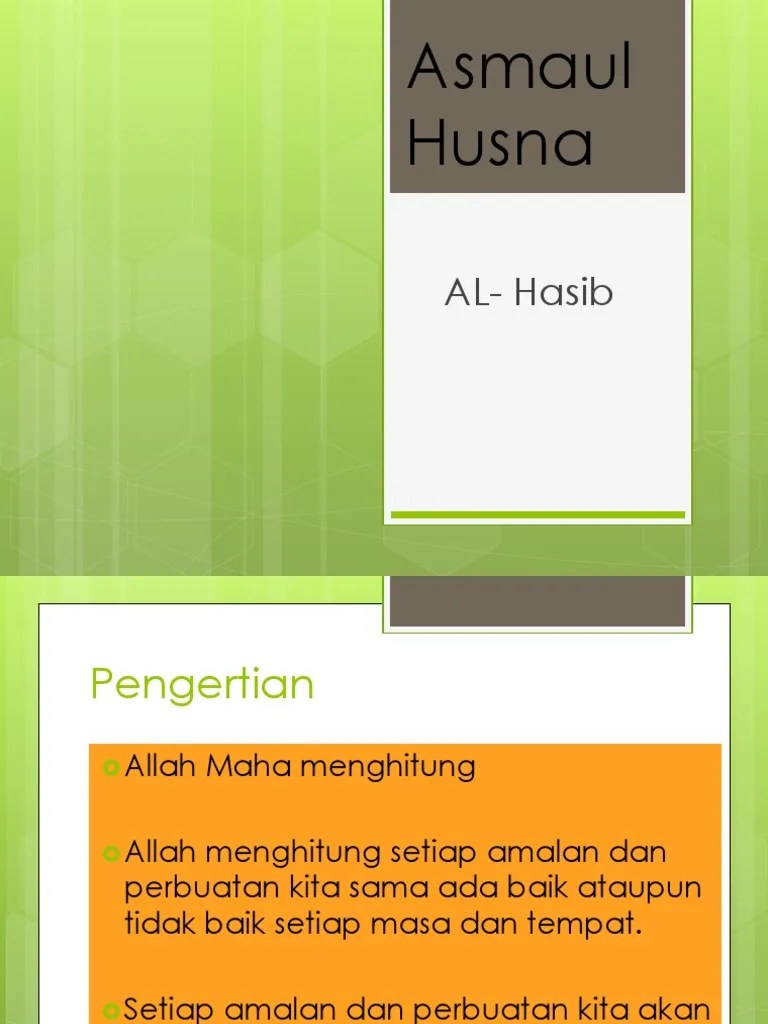 Arti Nama Allah Al Hasib