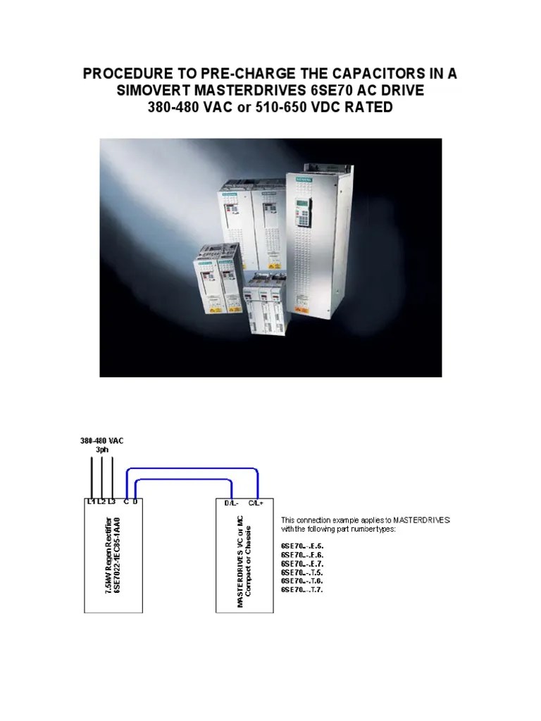 DRVMasterDrives6SE70 Capacitor Recharge Details PDF Rectifier