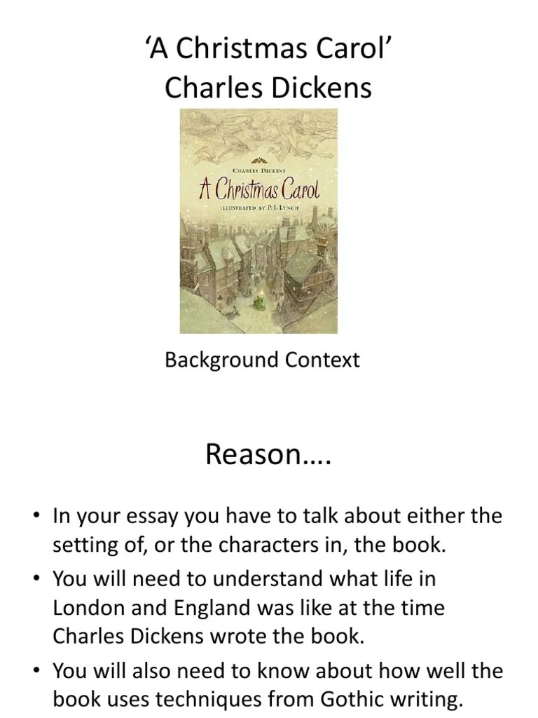 Historical Context Of A Christmas Carol A Christmas Carol Context Gothic Fiction A Christmas Carol