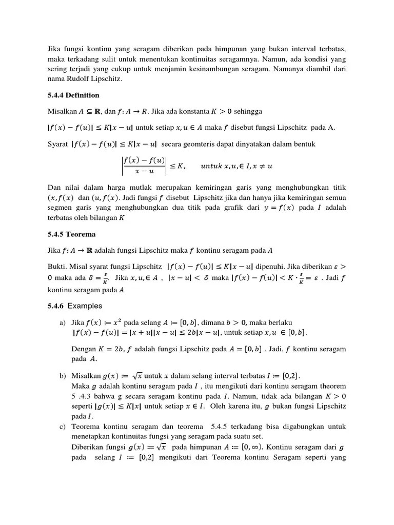 Lipschitz Functions | PDF