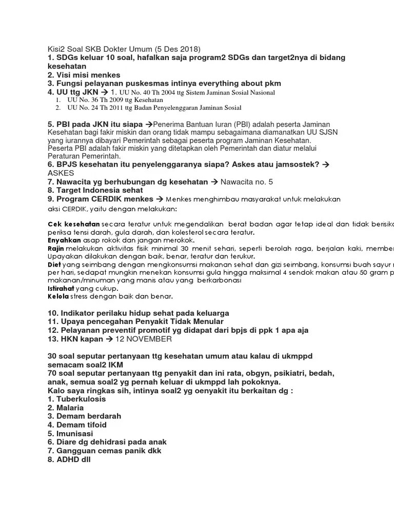 Materi Skb Dokter Umum Pdf Kumpulan Kunci Jawaban Buku