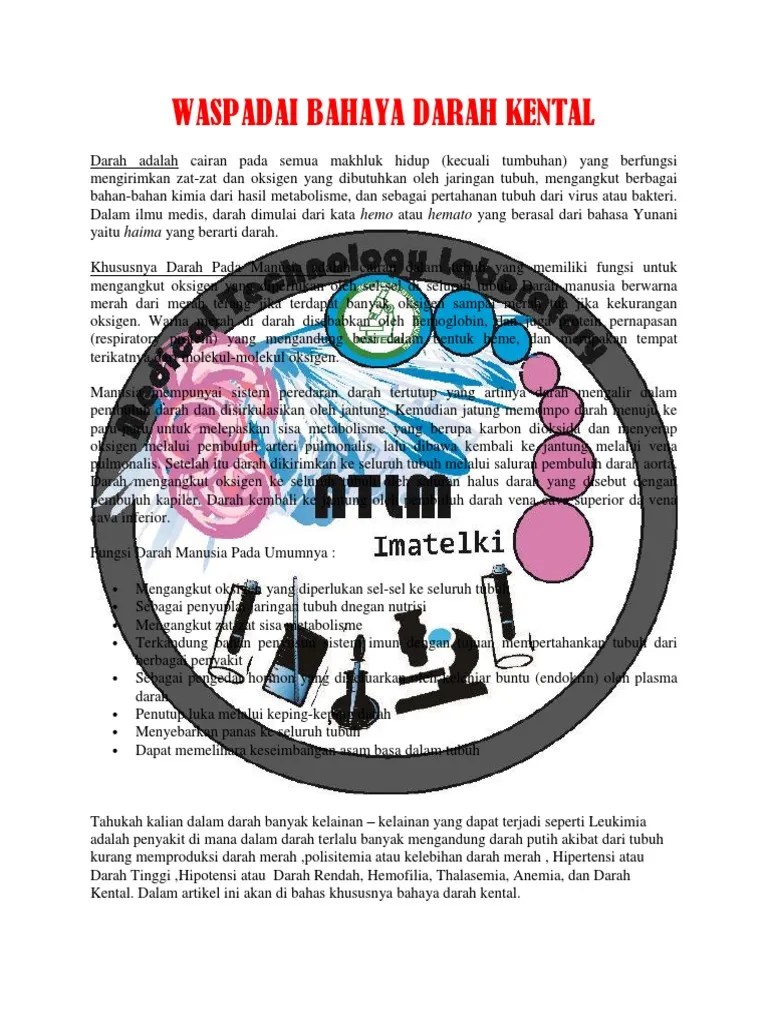 Waspadai Bahaya Darah Kental | PDF
