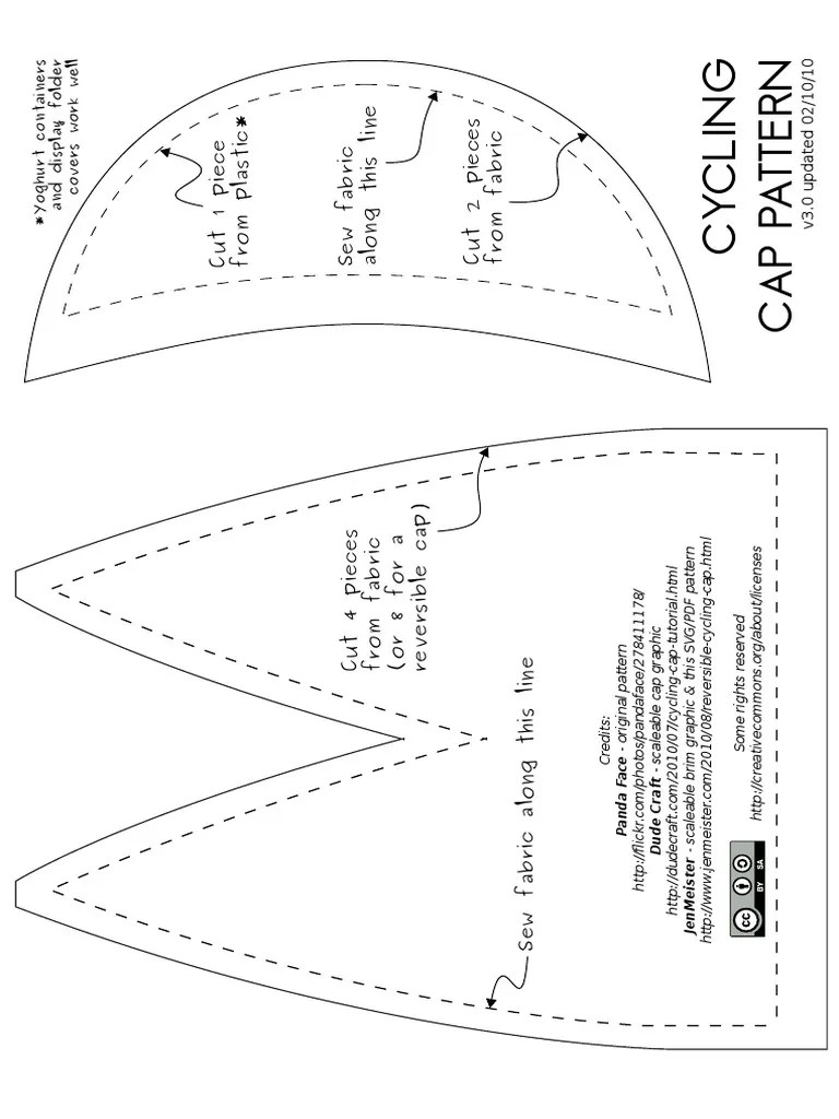 Cycling Cap Pattern v3 A4 PDF PDF