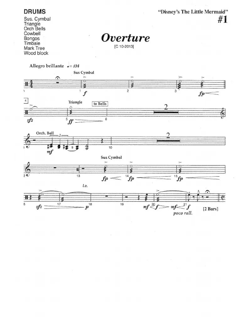 The Little Mermaid (MTI Version) Drums PDF PDF