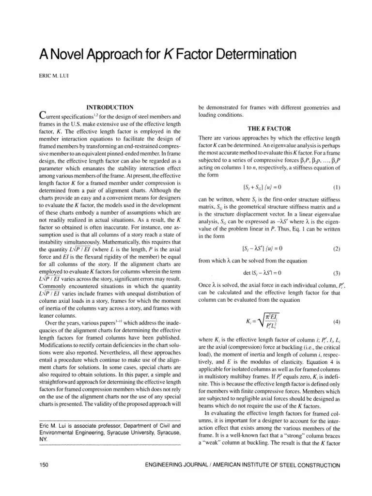 A Novel Approach For K Factor Determination (5 + 5 J F W o PDF