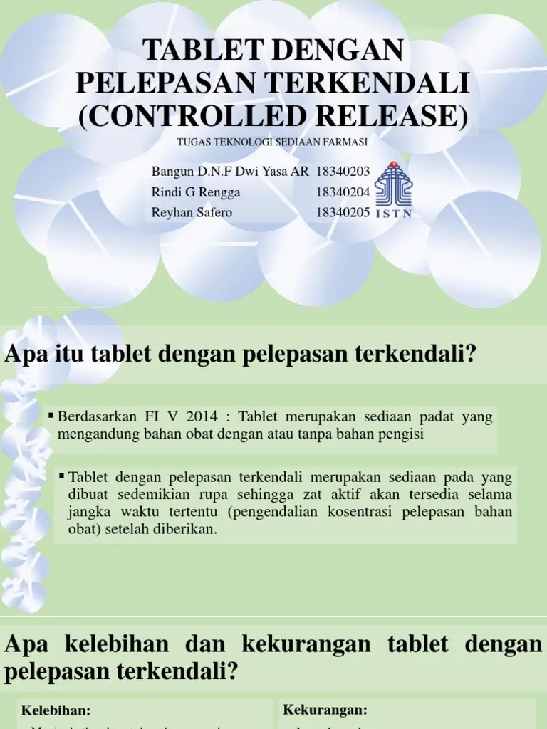 Controlled Release Tablet | PDF