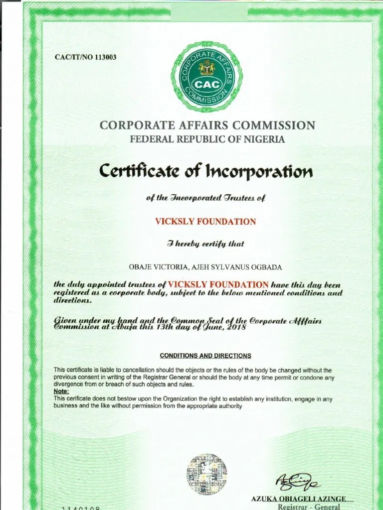 CAC Certificate PDF PDF