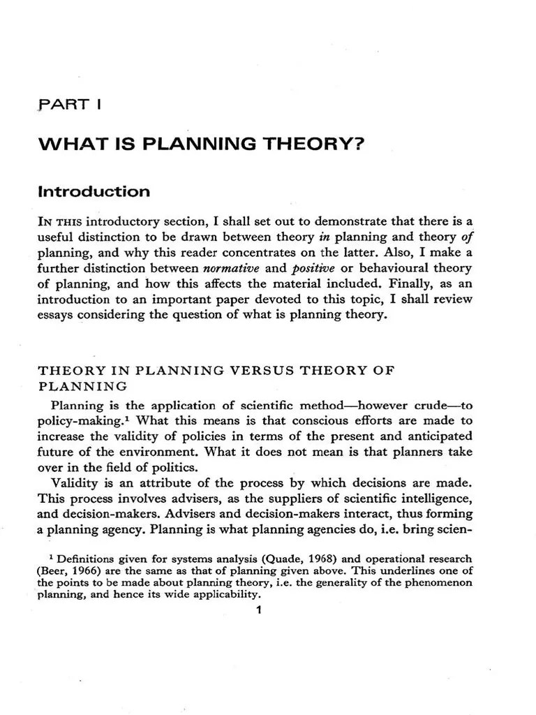 1 Faludi What Is Planning Theory PDF