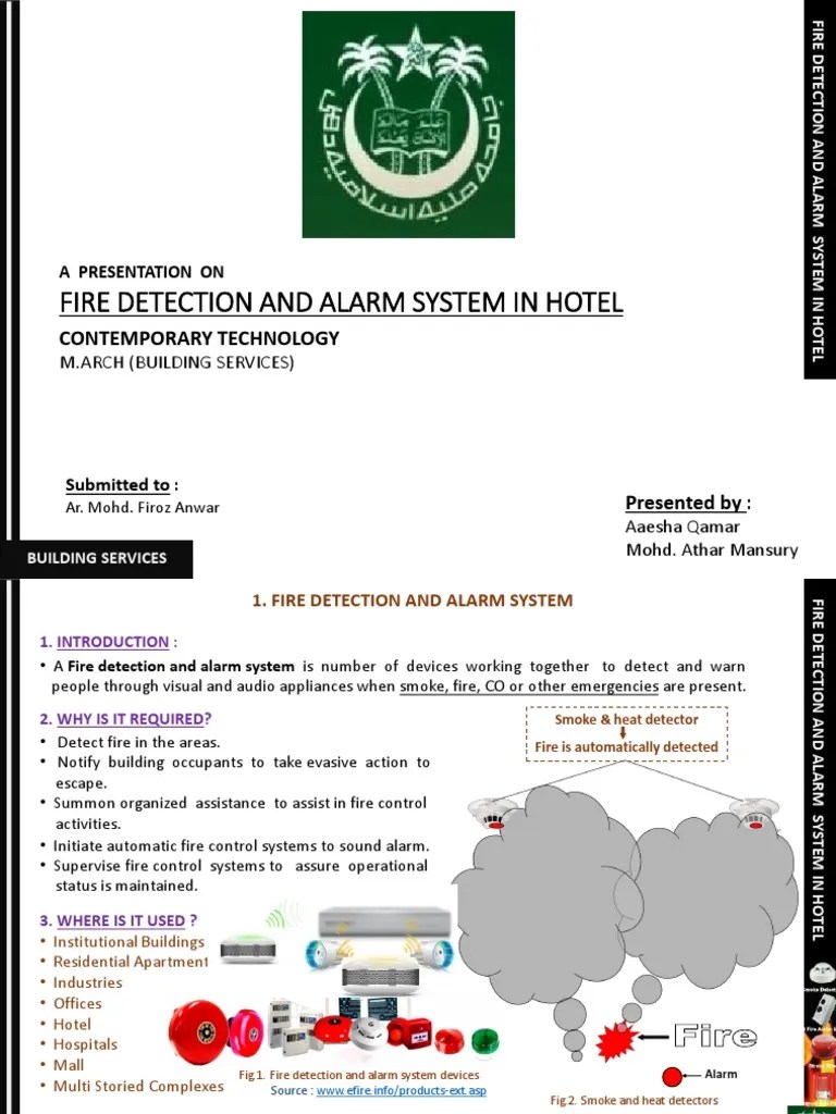 Fire Alarm System Presentation PDF Fires Kitchen