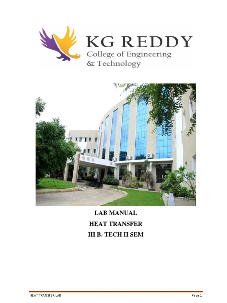 Heat Transfer Lab Manual PDF Heat Transfer Boiling